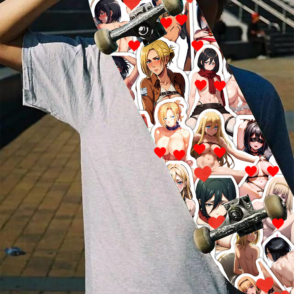 104 pcs Attack on Titan - Naked Anime Girls Stickers Having Sex