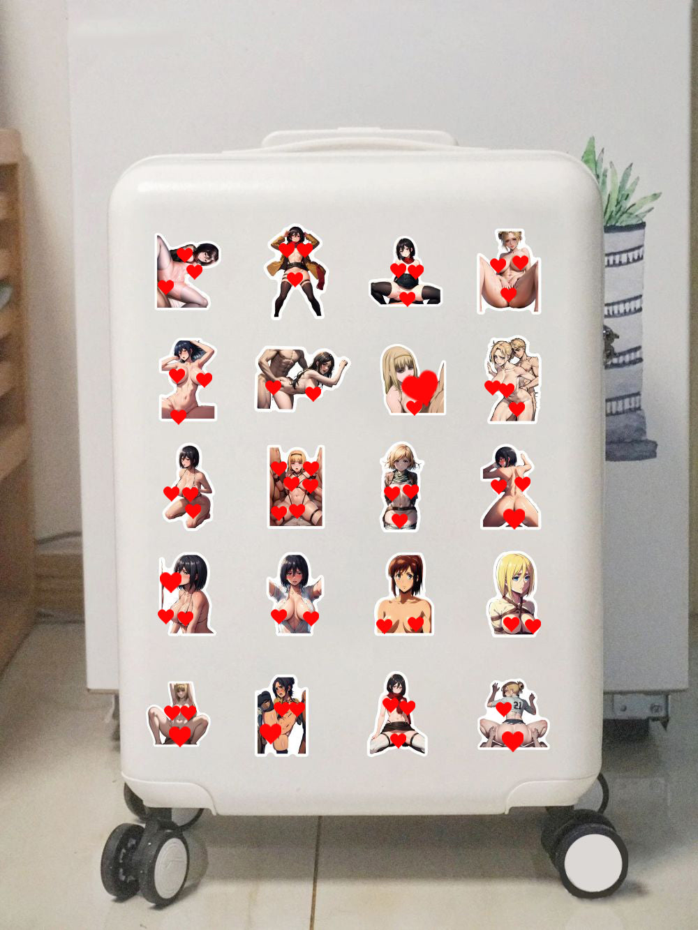 104 pcs Attack on Titan - Naked Anime Girls Stickers Having Sex