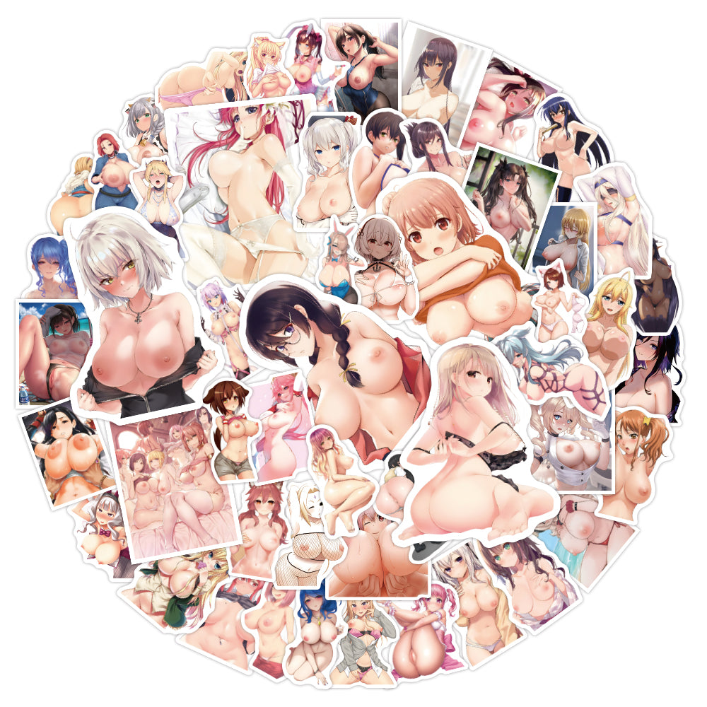 Hentai Sexy Naked Truth Nude Anime Stickers Uncensored Having Sex,Lewd Anime Waifu Decals for 18+ Adults,Japanese Anime Pron Girl Sticker