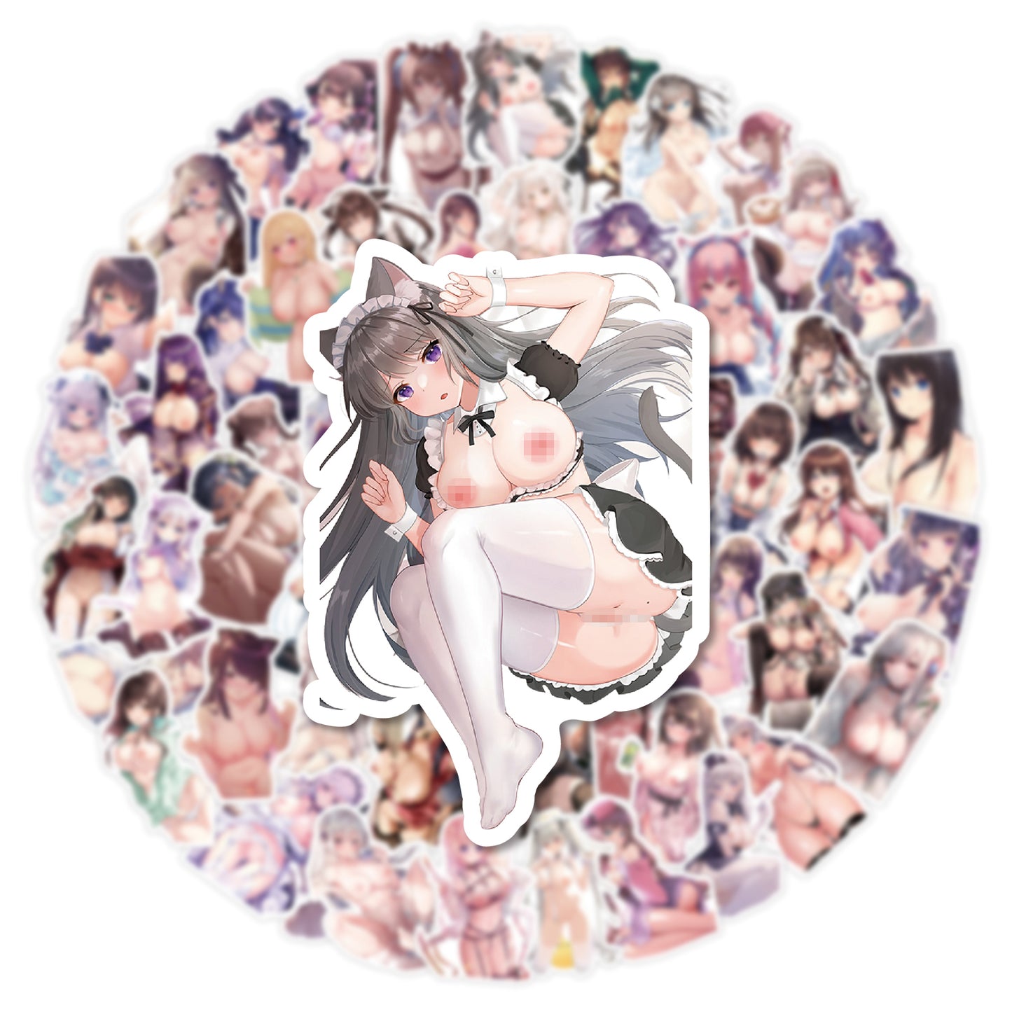 Hentai Sexy Naked Truth Nude Anime Stickers Uncensored Having Sex,Lewd Anime Waifu Decals for 18+ Adults,Japanese Anime Pron Girl Sticker