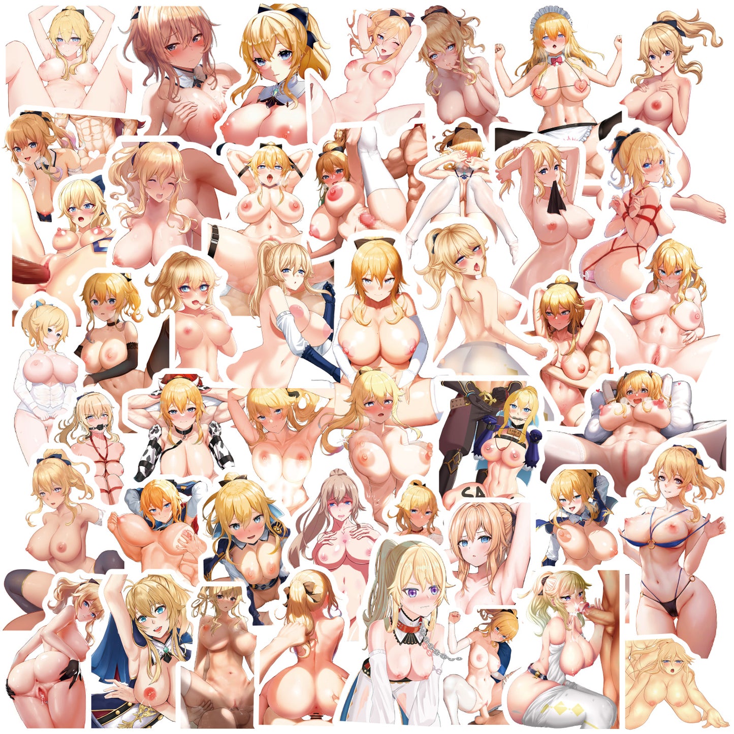 54pcs Genshin Impact - Jean Gunnhildr Lewd Ecchi Hentai Sticker