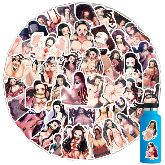 54 pcs Demon Slayer - Nezuko Lewd Hentai Anime Sticker