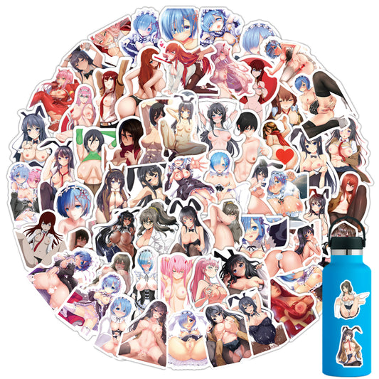 54pcsRe:Zero-Rem & Steins;Gate-Makise Kurisu Nude Anime Stickers