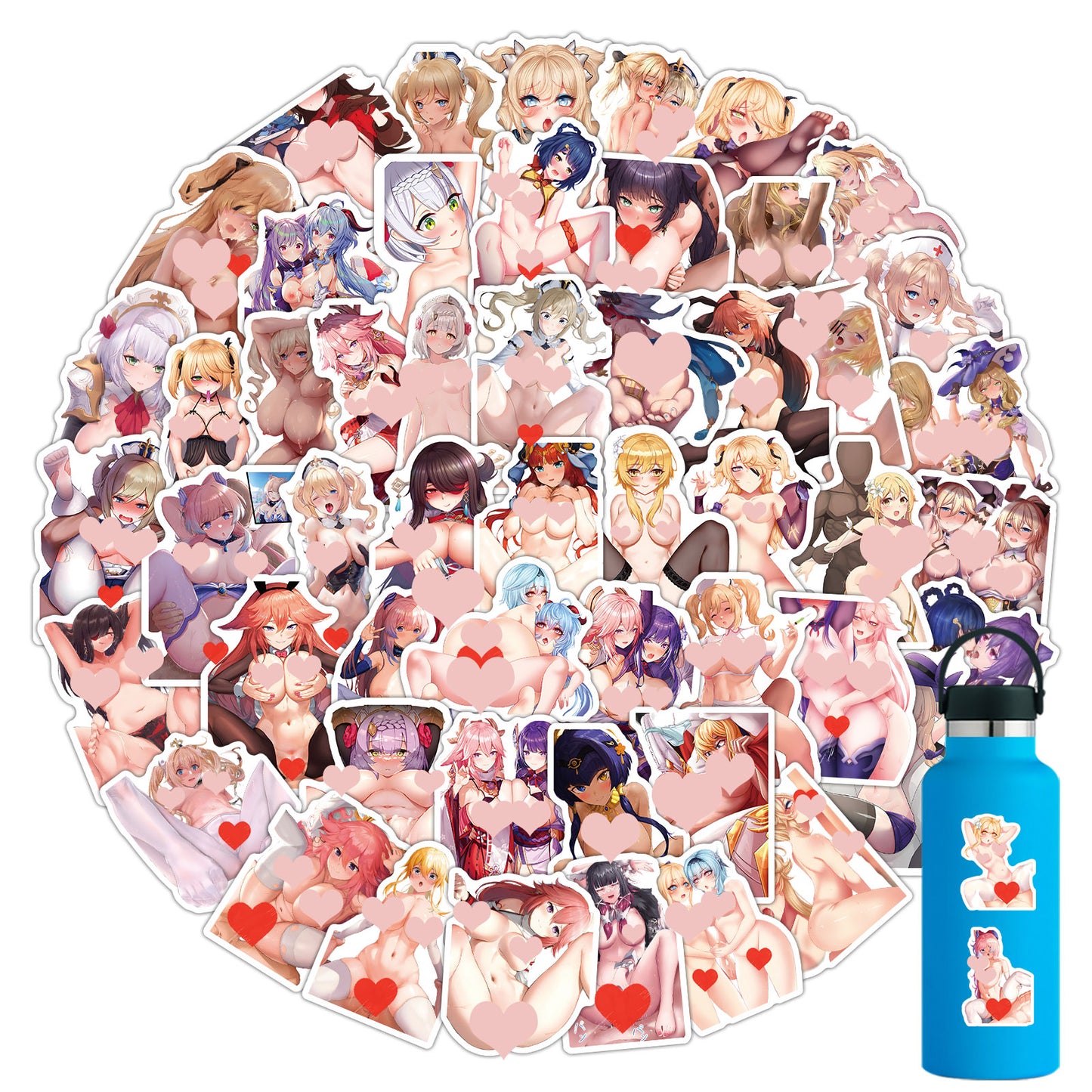 108 pcs Genshin Impact - C Set Sensual Hentai Stickers