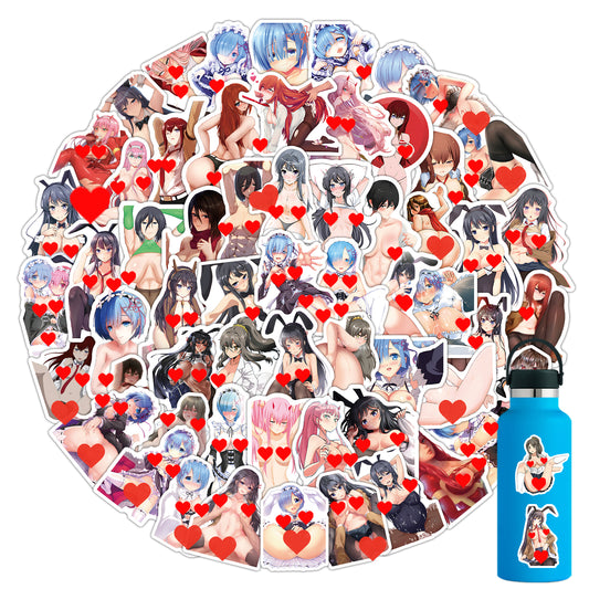 54pcsRe:Zero-Rem & Steins;Gate-Makise Kurisu Nude Anime Stickers