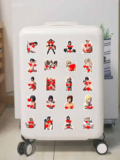 104 pcs Attack on Titan - Naked Anime Girls Stickers Having Sex