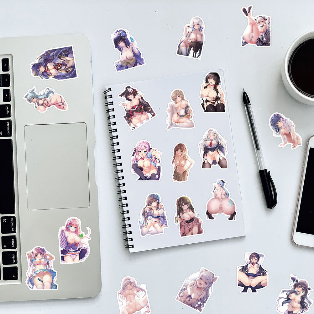 Hentai Sexy Naked Truth Nude Anime Stickers Uncensored Having Sex,Lewd Anime Waifu Decals for 18+ Adults,Japanese Anime Pron Girl Sticker