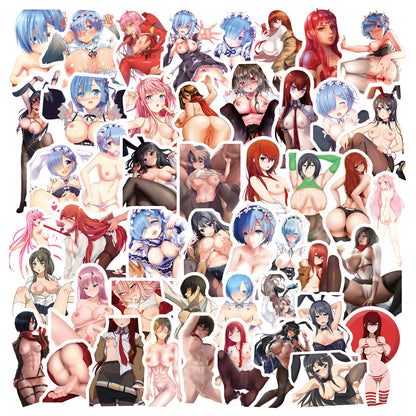 54pcsRe:Zero-Rem & Steins;Gate-Makise Kurisu Nude Anime Stickers